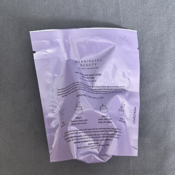 Meaningful Beauty Age Recovery Night Creme Retinol Advanced Formula Refill Pod - Picture 3 of 4